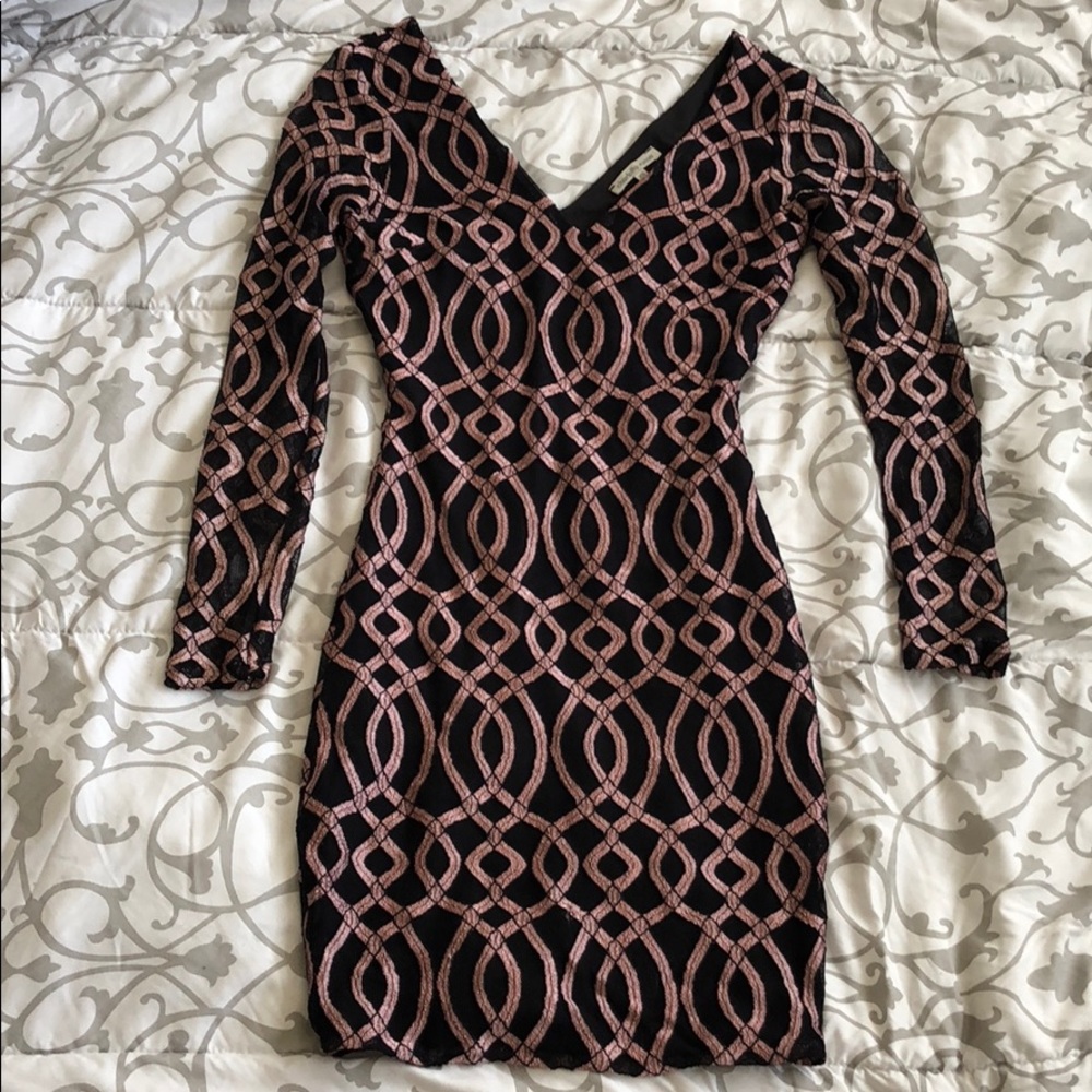 Black with design Cocktail Dress